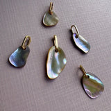 California Mother of Pearl Charm Pendant in 14k Gold