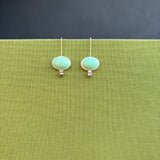 Jade and Pearl Hook Earrings