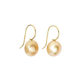 Golden Pearl Earrings with 18k Gold Ear Wires
