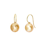 Golden Pearl Earrings with 18k Gold Ear Wires