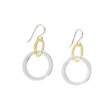 Small Clear and Color Hoop Glass Earrings