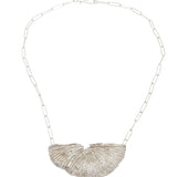 Large Kinoko Pendant Necklace Silver with Handmade Chain