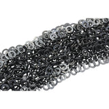 Round Fringe Bracelet with Diamonds in Oxidized Silver