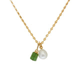 12.5 Carat Green Tourmaline Crystal Charm Pendant in 14k Gold