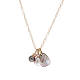 California Mother of Pearl Charm Pendant in 14k Gold