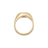 Lavender Grey Cushion Cut Spinel Ring in 14k Gold