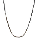 Matte Hematite and Pyrite Bead Necklace  - 34"
