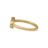 Blue Yellow Sapphire Slice Ring in 18k Gold