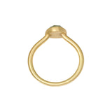 Pale Blue Green Montana Rose Cut Sapphire Ring in 18k Gold