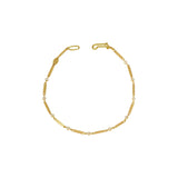 Trombone Bracelet with Diamonds in 18k Yellow Gold