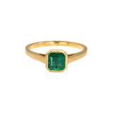 Emerald Cut Emerald Ring in 18k Yellow Gold