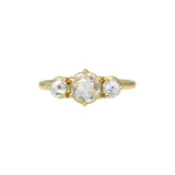 Three Stone Nouveau Diamond Ring in 18k Gold