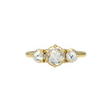 Three Stone Nouveau Diamond Ring in 18k Gold