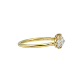 Three Stone Nouveau Diamond Ring in 18k Gold