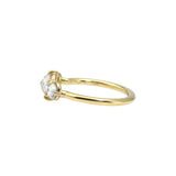 Three Stone Nouveau Diamond Ring in 18k Gold