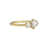 Three Stone Nouveau Diamond Ring in 18k Gold