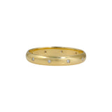 3mm Cloak Band with White Diamonds in 18k Yellow Gold