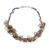 Mica Circles Necklace with Lapis and Labradorite