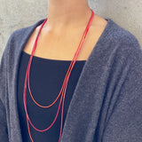 Poppy Sweep Necklace in Orange, Pink, & Red