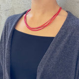 Poppy Sweep Necklace in Orange, Pink, & Red