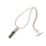 Adaptation Plate Necklace with Indicolite in Silver - 50cm