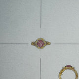 Custom Ancient 22k Gold Ring with Client's Star Ruby and Diamonds