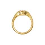 Custom 22k Scooped Prong Band Ring with Client's Diamond