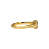 Custom 22k Scooped Prong Band Ring with Client's Diamond