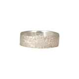 Silk Band with Scattered Diamonds in Silver