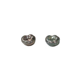Space Drop Post Earrings in Oxidized Silver