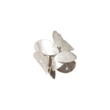 Layered Leaf Band in Silver & 18k Yellow Gold