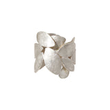Layered Leaf Band in Silver & 18k Yellow Gold