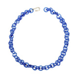 Tiny Chain Necklace in Cobalt