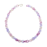 Tiny Chain Necklace in Rose, Lilac & Peach