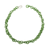 Tiny Chain Necklace in Leaf Green