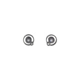 Orbit Post Earrings in Oxidized Silver