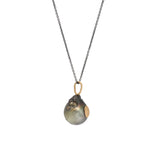 Grey Tahitian Bubbly Pearl Pendant in 14k Gold