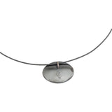 Klimt Enamel Pendant in 18k Yellow Gold & Oxidized Silver
