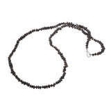 Organic Shape Dark Brown Horn Bead Necklace with 18k Gold and Oxidized Silver Clasp