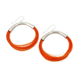 Lava Moon Horsehair Hoop Earrings in Silver