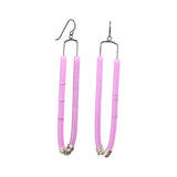 Violet Pink Loop Earrings