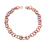 Medium Tortoise Circle Necklace with Brass Bean
