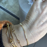 Heavy Trombone Bracelet in 18k Yellow Gold