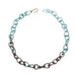 Teardrop Glass Necklace in Plum & Teal