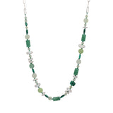 Mixed Stone Knotted Cable Necklace