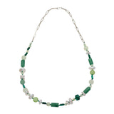 Mixed Stone Knotted Cable Necklace