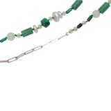 Mixed Stone Knotted Cable Necklace