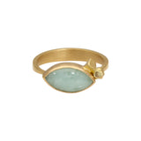 Aventurine Sugar Lump Ring in 18k Gold