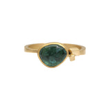 Green Tourmaline Sugar Lump Ring in 18k Gold