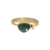 Green Tourmaline Sugar Lump Ring in 18k Gold
